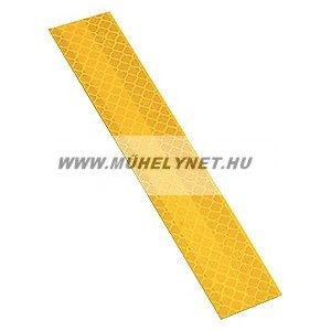 Fényvisszaverő öntapadós matrica sárga színben, 5x30 cm