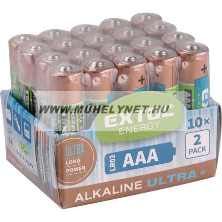 Extol alkaline ultra+,AAA elem 2 db.