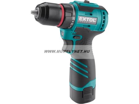 Extol Industrial Akkus csavarozó gép, 12 V Li-Ion, 2 akku, 25-50Nm