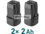 Extol Industrial Akkus csavarozó gép, 12 V Li-Ion, 2 akku, 25-50Nm