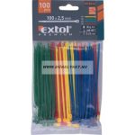Kábel kötegelő színes 100x2,5 mm 4 színű csomag