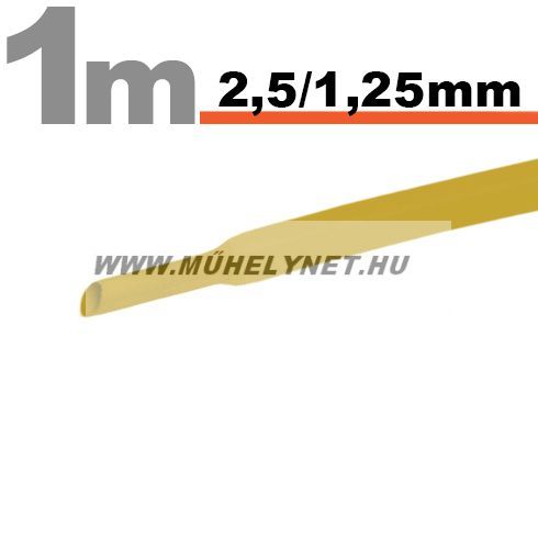 Image of zsugorcső 2,5/1,25 mm sárga 1 m/db
