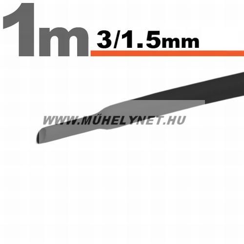 Image of zsugorcső 3/1,75 mm fekete 1 m/db