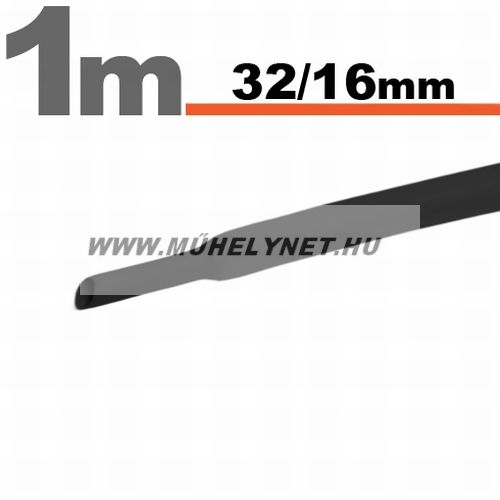 Image of zsugorcső 32/16 mm fekete 1 m/db
