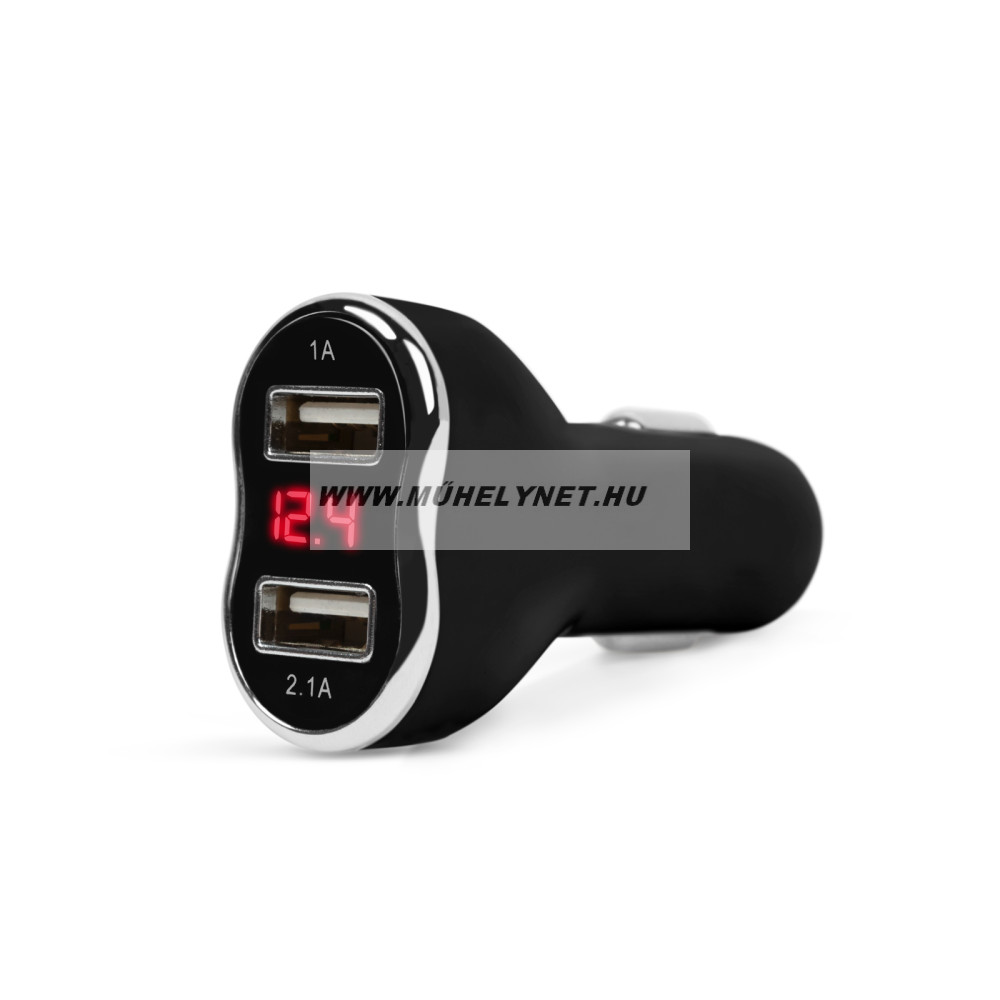 Image of digitális feszültség mérő szivargyújtóba 12 v fekete