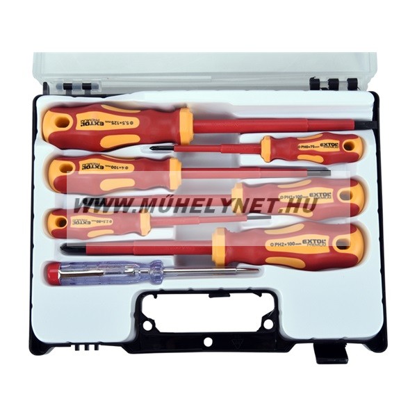 Image of csavarhúzó klt 6+1 db VDE szigetelt EXTOL Prémium
