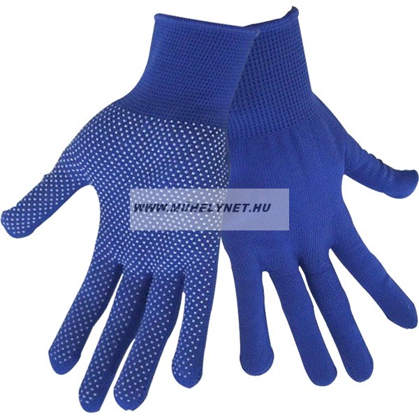 Image of Pöttyös nylon kesztyű kék 10"